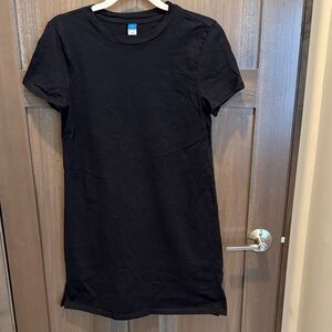 Old Navy Black Mini T-Shirt Dress